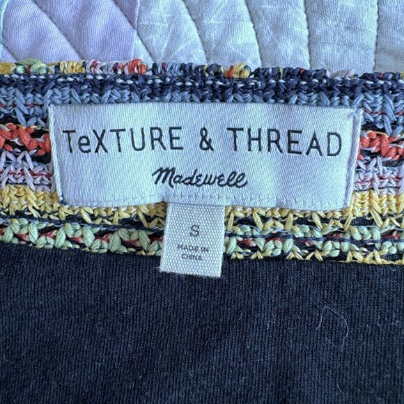 Madewell Texture & Thread Woven Top Cotton Lining Size Small Multicolor - Picture 7 of 7